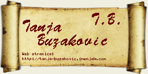 Tanja Buzaković vizit kartica